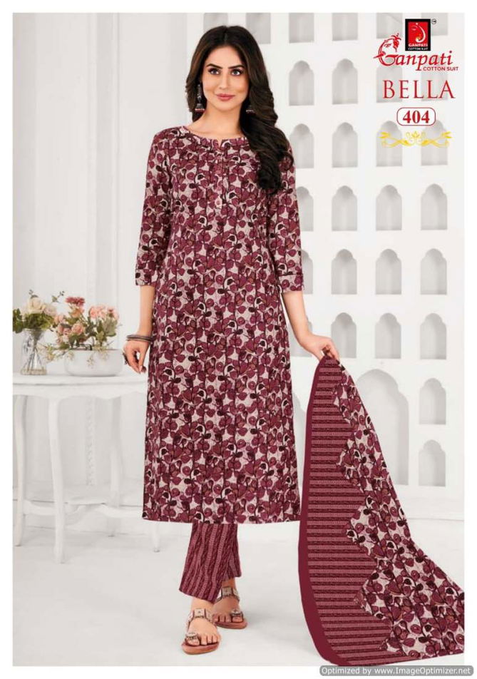 Bella Vol 4 By Ganpati Jaipuri Printed Cotton Kurti With Bottom Dupatta Wholesalers In Delhi
